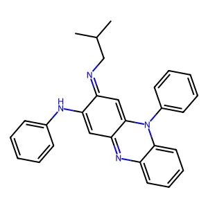 2-Phenazinamine, 3,5-dihydro-3-((2-methylpropyl)imino)-N,5-diphenyl- structure