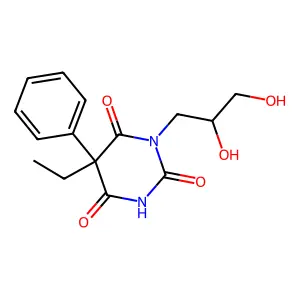 1-(2,3-Dihydroxypropyl)-5-ethyl-5-phenyl-2,4,6(1H,3H,5H)-pyrimidinetrione structure