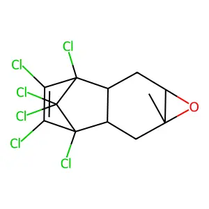(1S,2R,4R,6S,8S,9R)-1,9,10,11,12,12-hexachloro-4-methyl-5-oxatetracyclo[7.2.1.02,8.04,6]dodec-10-ene structure