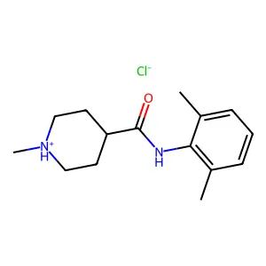 4-Piperidinecarboxamide, N-(2,6-dimethylphenyl)-1-methyl-, hydrochloride (1:1) structure