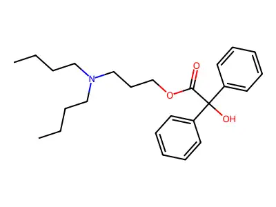Benzilic acid, 3-(dibutylamino)propyl ester structure