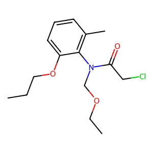 Acetamide, 2-chloro-N-(ethoxymethyl)-N-(2-methyl-6-propoxyphenyl)- structure