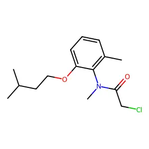 Acetamide, 2-chloro-N-methyl-N-(2-methyl-6-(3-methylbutoxy)phenyl)- structure
