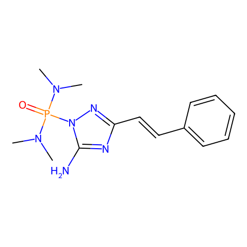 3-Amino-2-(bis(dimethylamide)phosphoryl-5-methylbenzylidene)-1,2,4-triazole structure