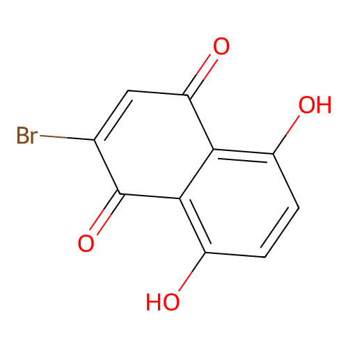 1,4-Naphthalenedione, 2-bromo-5,8-dihydroxy- structure