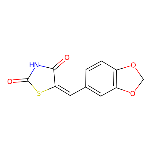 2,4-Thiazolidinedione, 5-(1,3-benzodioxol-5-ylmethylene)- structure