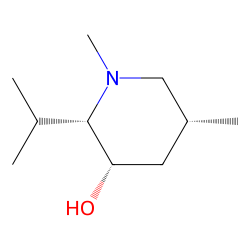 (2S,3S,5R)-1,5-dimethyl-2-propan-2-ylpiperidin-3-ol structure