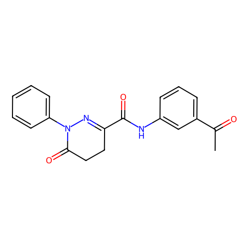 N-(3-acetylphenyl)-6-oxo-1-phenyl-1,4,5,6-tetrahydropyridazine-3-carboxamide structure