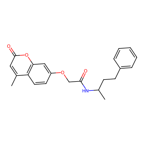 2-((4-methyl-2-oxo-2H-chromen-7-yl)oxy)-N-(4-phenylbutan-2-yl)acetamide structure