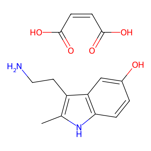 2-Methyl-5-hydroxytryptamine maleate structure