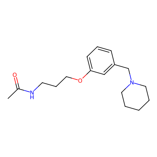 Acetamide, N-[3-[3-(1-piperidinylmethyl)phenoxy]propyl]- structure