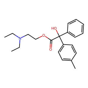 Benzilic acid, p-methyl-, 2-(diethylamino)ethyl ester structure