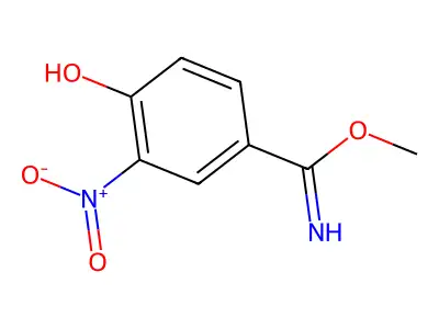 Methyl-4-hydroxy-3-nitrobenzimidate structure