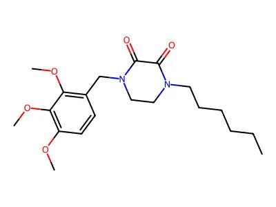 2,3-Piperazinedione, 1-hexyl-4-((2,3,4-trimethoxyphenyl)methyl)- structure