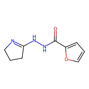 2-Furancarboxylic acid, 2-(3,4-dihydro-2H-pyrrol-5-yl)hydrazide structure