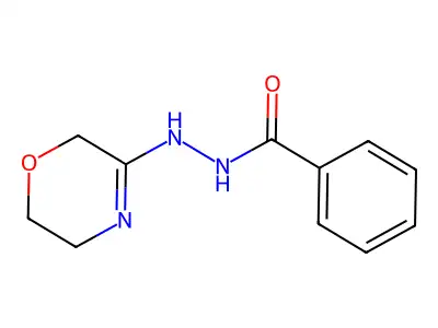 Benzoic acid, 2-(5,6-dihydro-2H-1,4-oxazin-3-yl)hydrazide structure
