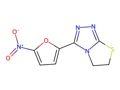Thiazolo(2,3-c)-1,2,4-triazole, 5,6-dihydro-3-(5-nitro-2-furanyl)- structure