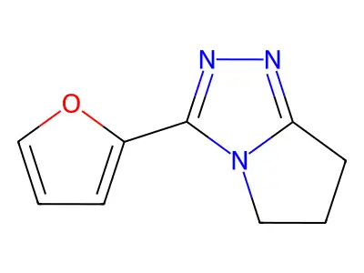 5H-Pyrrolo(2,1-c)-1,2,4-triazole, 6,7-dihydro-3-(2-furanyl)- structure