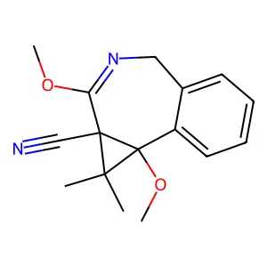 2,8b-dimethoxy-1,1-dimethyl-4H-cyclopropa[d][2]benzazepine-1a-carbonitrile structure