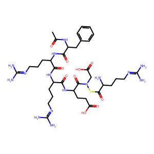 Acetyltyrosyl-arginyl-arginyl-glutamyl-arginyl-thioglycyl structure