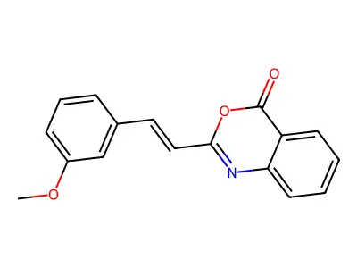 4H-3,1-Benzoxazin-4-one, 2-[2-(3-methoxyphenyl)ethenyl]- structure