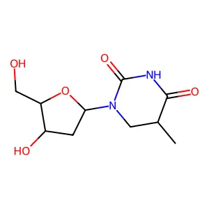 Thymidine, 5,6-dihydro-, (5R)- structure