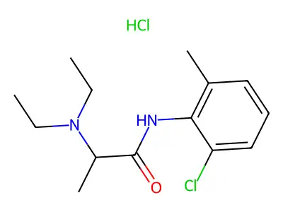 o-Propionotoluidide, 6'-chloro-2-(diethylamino)-, hydrochloride structure