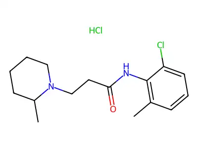 o-Propionotoluidide, 6'-chloro-3-(2-methylpiperidino)-, hydrochloride structure