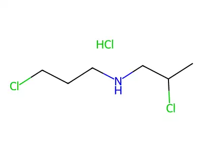 1-Propanamine, 2-chloro-N-(3-chloropropyl)-, hydrochloride (1:1) structure