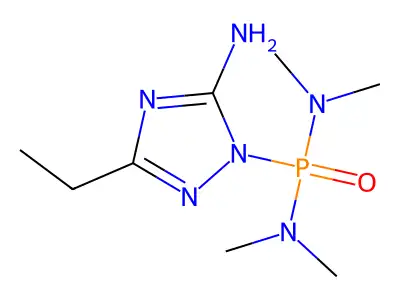 3-Amino-2-(bis(dimethylamide))phosphoryl-5-ethyl-1,2,4-triazole structure