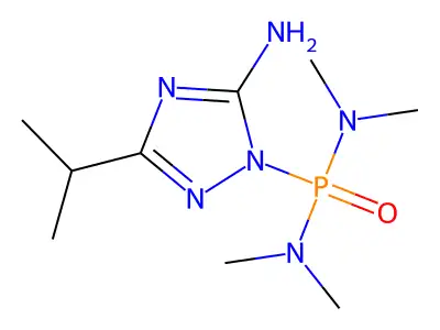 Phosphonic diamide, (5-amino-3-isopropyl-1H-1,2,4-triazol-1-yl)-N,N,N',N'-tetramethyl structure