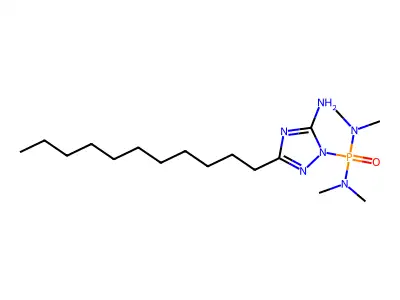 3-Amino-2-(bis(dimethylamide)phosphoryl-5-undecyl)-1,2,4-triazole structure