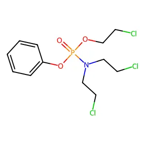 Phosphoramidic acid, N,N-bis(2-chloroethyl)-, O-(2-chloroethyl)-O-phenyl ester structure