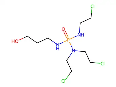 N,N,N'-Tris(2-chloroethyl)-N''-(3-hydroxypropyl)phosphoric triamide structure