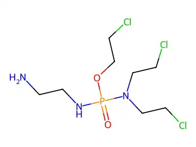2-Chloroethyl N'-(2-aminoethyl)-N,N-bis(2-chloroethyl)phosphorodiamidate structure