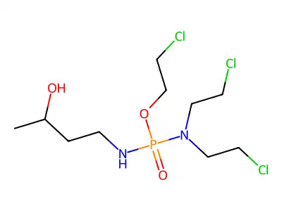 2-Chloroethyl N,N-bis(2-chloroethyl)-N'-(3-hydroxybutyl)phosphorodiamidate structure