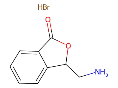 3-(Aminomethyl)-2-benzofuran-1(3H)-one--hydrogen bromide (1/1) structure