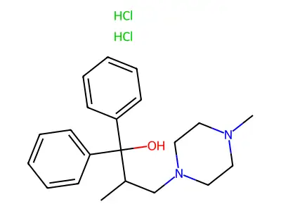 1,1-Diphenyl-2-methyl-3-(4-methyl(piperazinyl))propanol dihydrochloride structure
