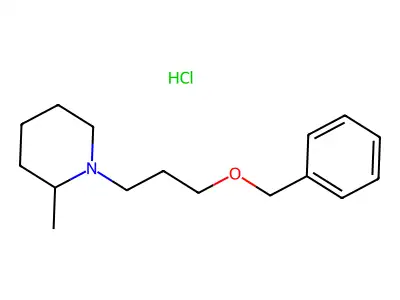 Piperidine, 1-(3-benzyloxypropyl)-2-methyl-, hydrochloride structure