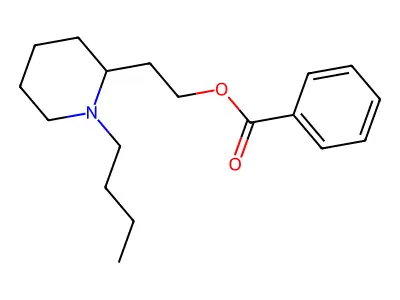 2-Piperidineethanol, 1-butyl-, benzoate structure