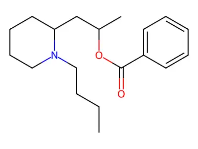 1-(1-Butylpiperidin-2-yl)propan-2-yl benzoate structure