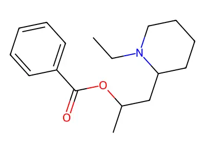 1-(1-Ethylpiperidin-2-yl)propan-2-yl benzoate structure