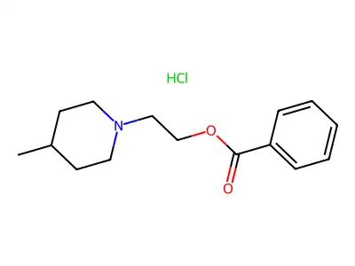 1-Piperidineethanol, 4-methyl-, benzoate, hydrochloride structure