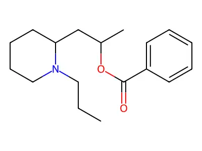 1-(1-Propylpiperidin-2-yl)propan-2-yl benzoate structure