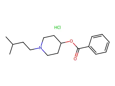 4-Piperidinol, 1-isopentyl, benzoate, hydrochloride structure