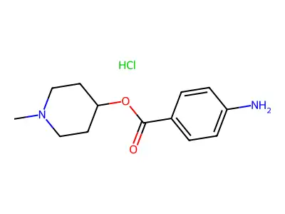 1-Methylpiperidin-4-yl 4-aminobenzoate--hydrogen chloride (1/1) structure