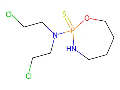 1,3,2-Oxazaphosphepine, hexahydro-2-(bis(2-chloroethyl)amino)-, 2-sulfide structure