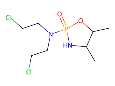1,3,2-Oxazaphospholidine, 2-(bis(2-chloroethyl)amino)-4,5-dimethyl-, 2-oxide structure