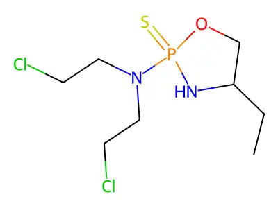 1,3,2-Oxazaphospholidine, 2-(bis(2-chloroethyl)amino)-4-ethyl-, 2-sulfide structure