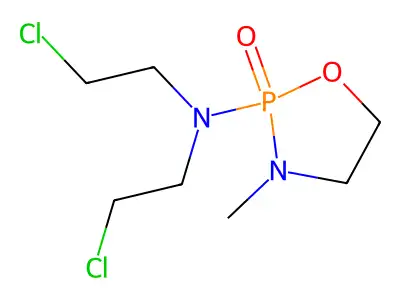 1,3,2-Oxazaphospholidine, 2-(bis(2-chloroethyl)amino)-3-methyl-, 2-oxide structure